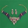 American Diamond Choker Necklace with Carat Plating