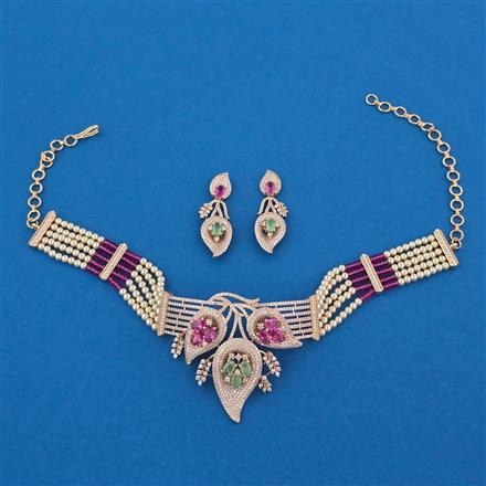 American Diamond Classic Necklace with Carat Plating