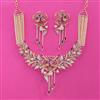 American Diamond Pearl Necklace with Carat Plating