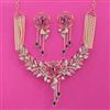 American Diamond Pearl Necklace with Carat Plating