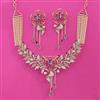American Diamond Pearl Necklace with Carat Plating