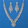 American Diamond Classic Necklace with Rhodium Plating 2 Tone Plating Mehndi Plating