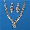 American Diamond Classic Necklace with Rhodium Plating 2 Tone Plating Mehndi Plating