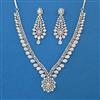 American Diamond Classic Necklace with Rhodium Plating 2 Tone Plating Mehndi Plating