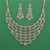 American Diamond Bridal Necklace with Rhodium Plating 2 Tone Plating Carat Plating