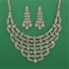 American Diamond Bridal Necklace with Rhodium Plating 2 Tone Plating Carat Plating
