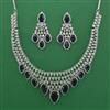 American Diamond Classic Necklace with Rhodium Plating