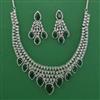 American Diamond Classic Necklace with Rhodium Plating