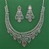 American Diamond Classic Necklace with Rhodium Plating