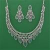 American Diamond Classic Necklace with Rhodium Plating