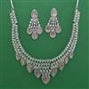 American Diamond Classic Necklace with Rhodium Plating