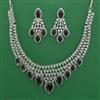 American Diamond Classic Necklace with Rhodium Plating