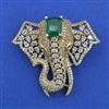 American Diamond Animal Brooch with Mehndi Plating