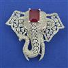 American Diamond Animal Brooch with Rhodium Plating