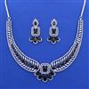 American Diamond Classic Necklace with Rhodium Plating