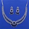 American Diamond Classic Necklace with Rhodium Plating