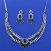 American Diamond Classic Necklace with Rhodium Plating