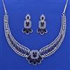 American Diamond Classic Necklace with Rhodium Plating