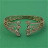 American Diamond Openable kada with Rhodium Plating 2 Tone Plating Mehndi Plating