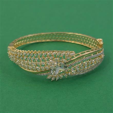American Diamond Openable kada with 2 Tone Plating