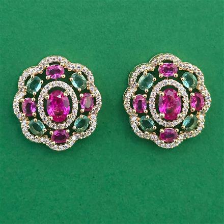 American Diamond Hazoorilal Earring with Carat Plating