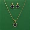 American Diamond Classic Pendant Set with 2 Tone Plating