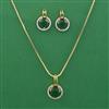 American Diamond Classic Pendant Set with 2 Tone Plating