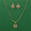 American Diamond Classic Pendant Set with 2 Tone Plating
