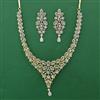 American Diamond Classic Necklace with Rhodium Plating 2 Tone Plating Mehndi Plating