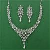 American Diamond Classic Necklace with Rhodium Plating 2 Tone Plating Mehndi Plating