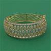 American Diamond Broad Kada with Rhodium Plating 2 Tone Plating Mehndi Plating