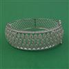 American Diamond Broad Kada with Rhodium Plating 2 Tone Plating Mehndi Plating