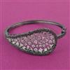 American Diamond Openable kada with Black Plating