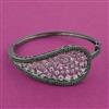 American Diamond Openable kada with Black Plating