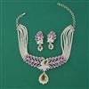 American Diamond Birds Necklace with Carat Plating