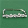 American Diamond Openable kada with Rhodium Plating 2 Tone Plating Mehndi Plating