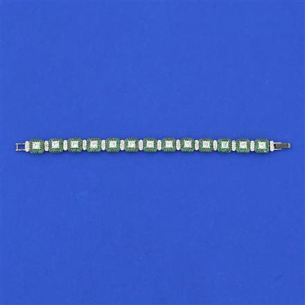 American Diamond Openable Bracelet with Black Plating