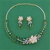 American Diamond Classic Necklace with 2 Tone Plating