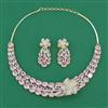 American Diamond Classic Necklace with 2 Tone Plating