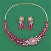 American Diamond Classic Necklace with 2 Tone Plating