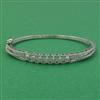 American Diamond Openable kada with Rhodium Plating 2 Tone Plating