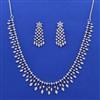 American Diamond Classic Necklace with Rhodium Plating 2 Tone Plating Mehndi Plating