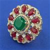 American Diamond Adjustable Ring with Carat Plating