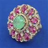 American Diamond Adjustable Ring with Carat Plating