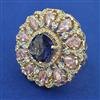 American Diamond Adjustable Ring with Carat Plating