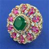 American Diamond Adjustable Ring with Carat Plating