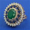 American Diamond Adjustable Ring with Carat Plating