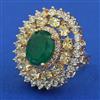American Diamond Adjustable Ring with Carat Plating