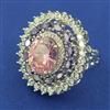American Diamond Adjustable Ring with Rhodium Plating
