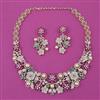 American Diamond Pearl Necklace with Carat Plating